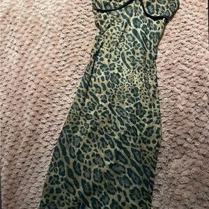 Leopard Print Sleeveless Dress